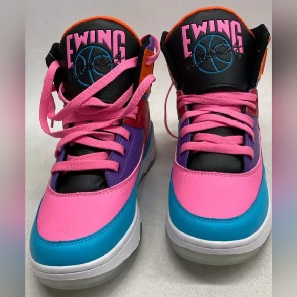 Ewing Athletics Women's 33 HI Pink/Blue/Red/Orange Sneakers Size 10 New MSRP$150 - Picture 2 of 8